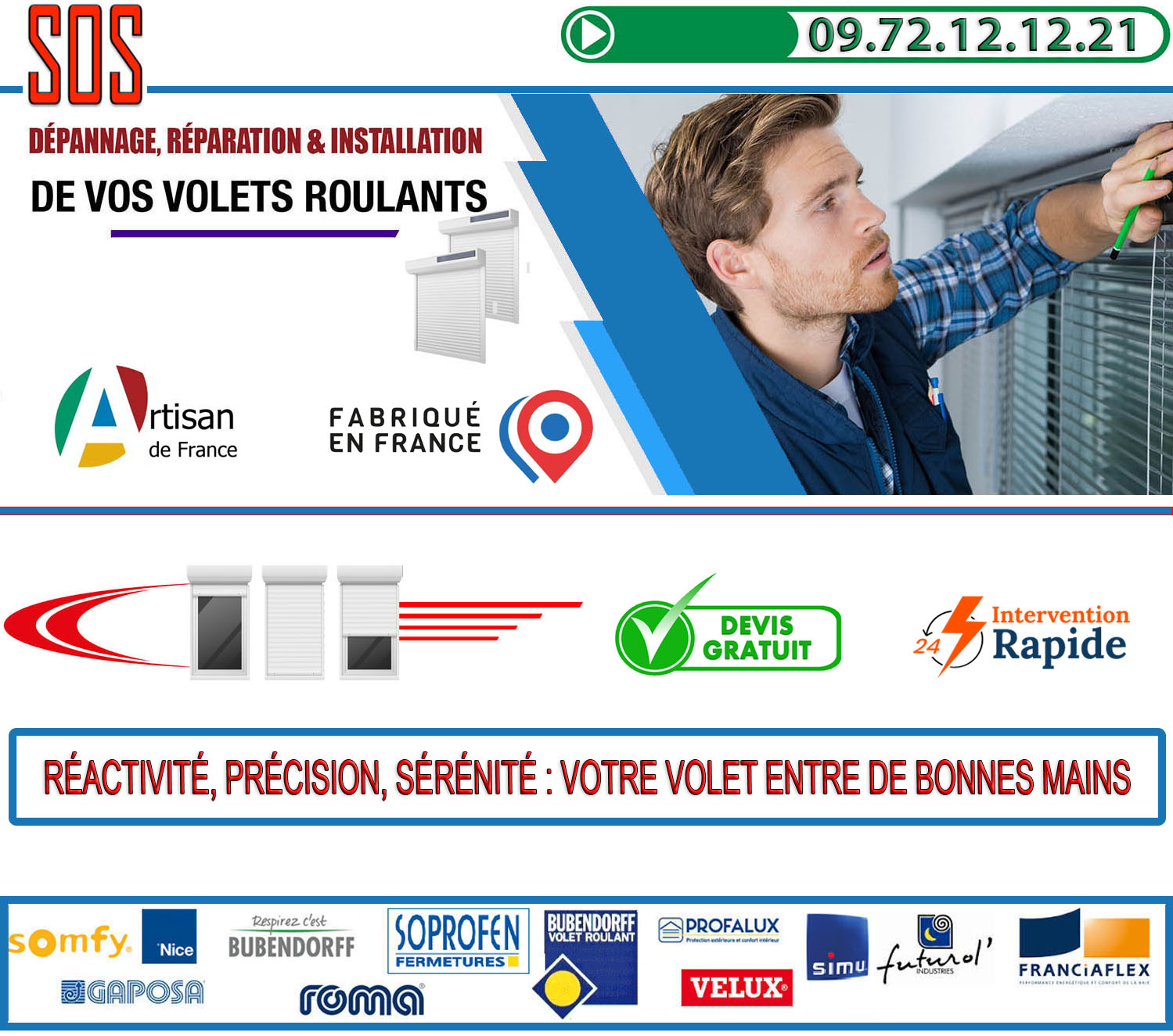 Depannage volet roulant Roissy en France